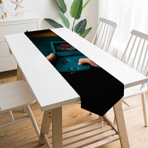 Yanfind Table Runner Blur Focus Dark Screen Portable Connection Hands Touch Technology Electronics Video Gaming Everyday Dining Wedding Party Holiday Home Decor