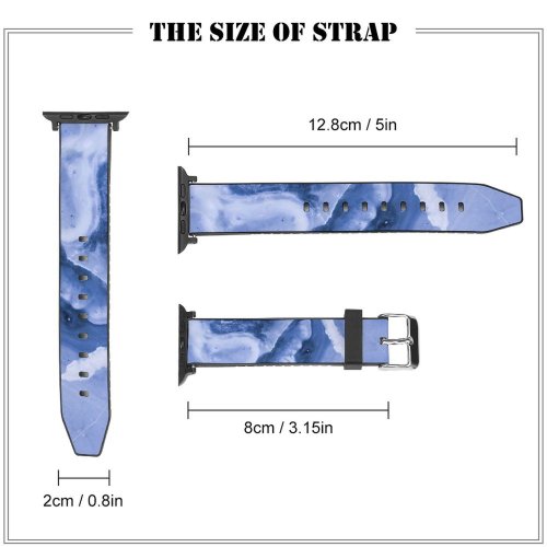 yanfind Watch Strap for Apple Watch United Creative Michigan Pictures Winter Outdoors Snow Abstract Flint  HQ Compatible with iWatch Series 5 4 3 2 1