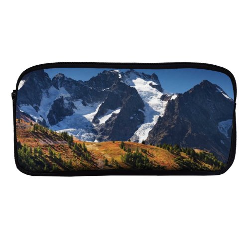 yanfind Pencil Case YHO Sven Muller Meije Mountains Alps Landscape Zipper Pens Pouch Bag for Student Office School