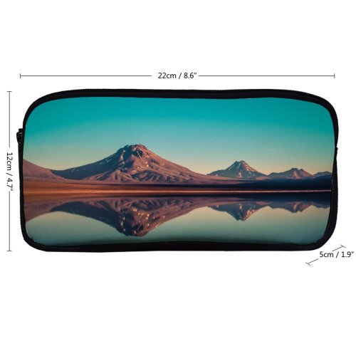 yanfind Pencil Case YHO Vinícius Henrique Laguna Lejia Salt Lake Chile Mountains Sky Reflection  Range Zipper Pens Pouch Bag for Student Office School