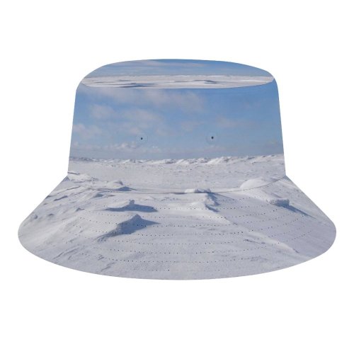 yanfind Adult Fisherman's Hat Winter Footprints Sky Winter Natural Cap Dreams Cloud Sky Ice Ocean Snow Fishing Fisherman Cap Travel Beach Sun protection