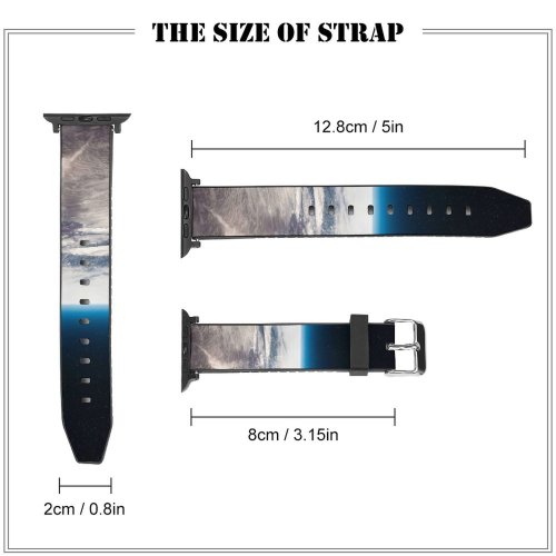 yanfind Watch Strap for Apple Watch Daniel Olah  Horizon Above Clouds Starry Sky Polar Regions Compatible with iWatch Series 5 4 3 2 1