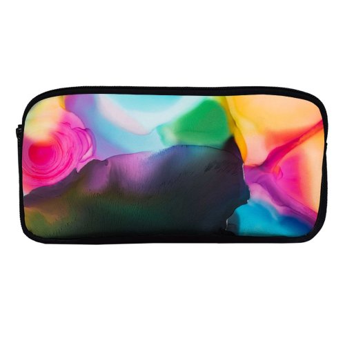 yanfind Pencil Case YHO Robert Kohlhuber Abstract Liquid Art Colorful Fluid Zipper Pens Pouch Bag for Student Office School