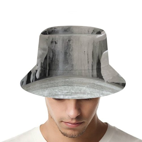 yanfind Adult Fisherman's Hat Winter Icicle Cave Landscape Ice Landform Ice Frost Winter Freezing Formation Snow Fishing Fisherman Cap Travel Beach Sun protection