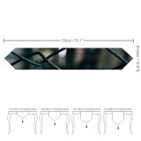 Yanfind Table Runner Blur Focus Dark Design Fence Connection Wire Barb Light Steel Wires Abstract Everyday Dining Wedding Party Holiday Home Decor
