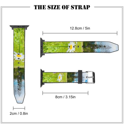 yanfind Watch Strap for Apple Watch Rural Countryside Plant Schwyz Switzerland Farm Pictures Grassland Outdoors Stock Wandern Compatible with iWatch Series 5 4 3 2 1