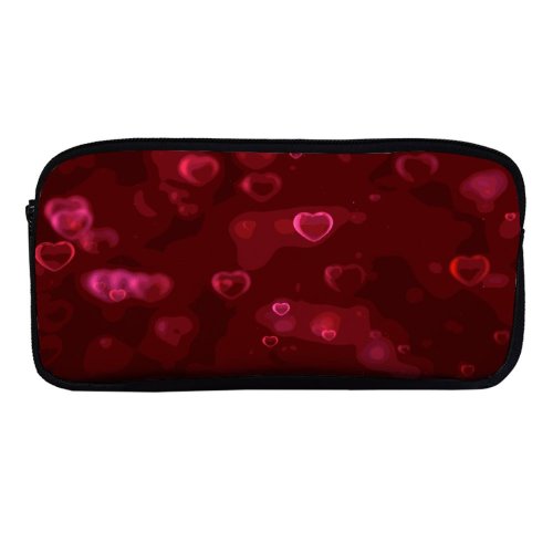 yanfind Pencil Case YHO Tomislav Jakupec Abstract Love Hearts Bokeh Blurred Digital Art Heart Valentines Zipper Pens Pouch Bag for Student Office School