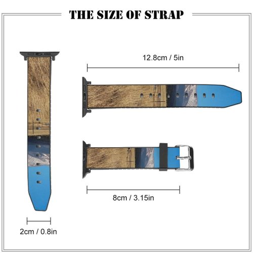 yanfind Watch Strap for Apple Watch Scenery Range Field Cow Savanna  Rural Cattle Outdoors Farm Pasture Compatible with iWatch Series 5 4 3 2 1