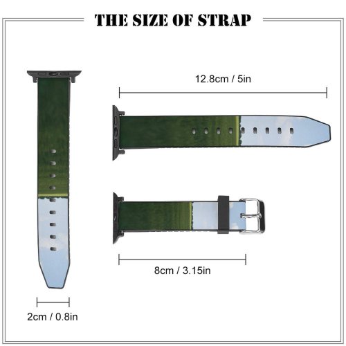 yanfind Watch Strap for Apple Watch Wallpapers Field Grassland Countryside Outdoors Paddy Grey Creative Images Commons Compatible with iWatch Series 5 4 3 2 1