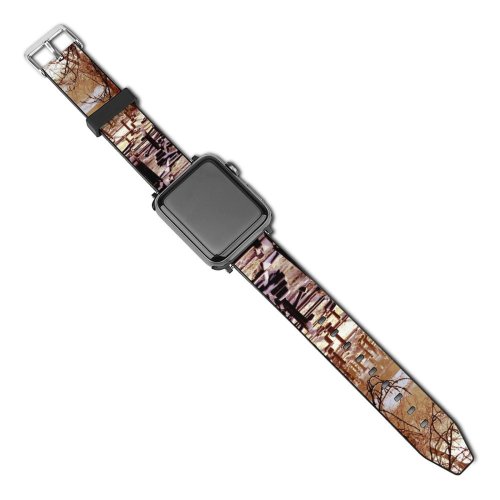 yanfind Watch Strap for Apple Watch Winter December Morning Woody Graves Sky Reflection Branch Sunlight Tree Graveyard Trees Compatible with iWatch Series 5 4 3 2 1
