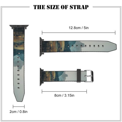 yanfind Watch Strap for Apple Watch Abies Scenery Range Tree  Housing Plant Fir  Outdoors Wallpapers Compatible with iWatch Series 5 4 3 2 1