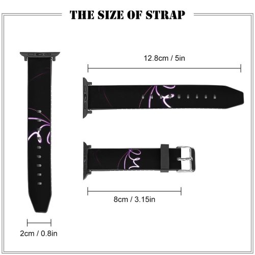 yanfind Watch Strap for Apple Watch B Dark Love Purple Lights Valentines Neon Light Compatible with iWatch Series 5 4 3 2 1