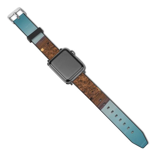 yanfind Watch Strap for Apple Watch Landscape  Savanna Road  Country Pictures Ground Grassland Cloud Outdoors Compatible with iWatch Series 5 4 3 2 1