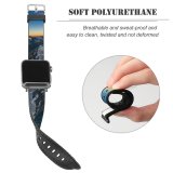 yanfind Watch Strap for Apple Watch Matterhorn Dent D'Hérens Mountains Sunrise Morning Snow Covered  Range Switzerland Compatible with iWatch Series 5 4 3 2 1