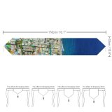 Yanfind Table Runner Boats Coast City Cityscape Archipelago Landscape Daytime Buildings Beach Sight Watercrafts Dock Everyday Dining Wedding Party Holiday Home Decor