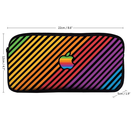 yanfind Pencil Case YHO Technology Colorful Stripes Multicolor Zipper Pens Pouch Bag for Student Office School