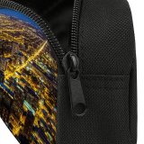 yanfind Pencil Case YHO Chicago Illinois City Night Cityscape Sky Night Lights Buildings Skyscrapers Zipper Pens Pouch Bag for Student Office School