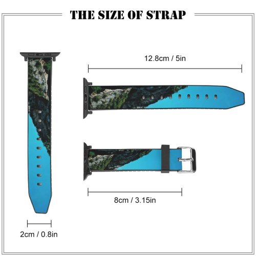 yanfind Watch Strap for Apple Watch Shoreline Images Coast Cliff Sea Island Free Outdoors Pictures Wallpapers Land Ocean Compatible with iWatch Series 5 4 3 2 1