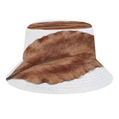 yanfind Adult Fisherman's Hat Texture Leaf Marrom Outono Leaf Natureza Beige Folha Textura Autumn Seca Dry Fishing Fisherman Cap Travel Beach Sun protection