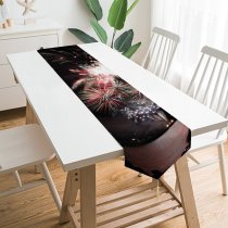 Yanfind Table Runner Th July Independence Fireworks Celebration Fire Sparks Washington River Night Sky Midnight Everyday Dining Wedding Party Holiday Home Decor