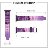 yanfind Watch Strap for Apple Watch British Virgin Islands Purple Sky  Sunset Seascape Tropical Compatible with iWatch Series 5 4 3 2 1