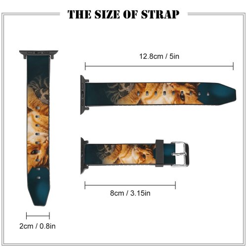 yanfind Watch Strap for Apple Watch Funny Curiosity Little Young  Portrait Kitten Pet Whisker Fur Wildlife Compatible with iWatch Series 5 4 3 2 1