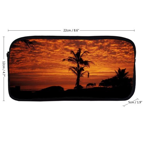 yanfind Pencil Case YHO Beautiful Horizon Dawn Beauty Trip Sunset Sky Light Island Kauai Clouds Hawaii Zipper Pens Pouch Bag for Student Office School
