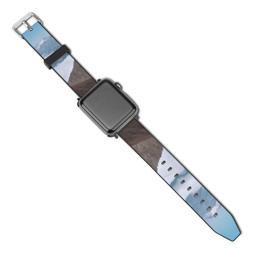 yanfind Watch Strap for Apple Watch Landscape Peak Pyrénées High Slope Pictures Cloud Outdoors Snow  Pyrenees Compatible with iWatch Series 5 4 3 2 1