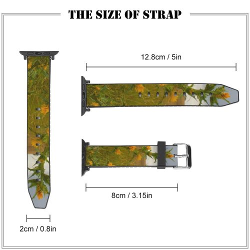 yanfind Watch Strap for Apple Watch Rural Countryside Plant Creative Beauty Farm Grassland Outdoors Vase Flower Spain Compatible with iWatch Series 5 4 3 2 1