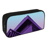 yanfind Pencil Case YHO Vitalik Vynarchyk Architecture  Contemporary Purple Building Clear Sky Zipper Pens Pouch Bag for Student Office School