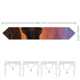 Yanfind Table Runner Backlit Golden Scenery Clouds Sunset Landscape Evening Travel Sun River Outdoors Hour Everyday Dining Wedding Party Holiday Home Decor