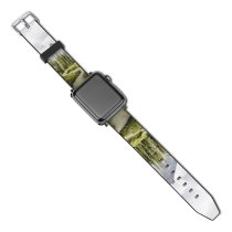 yanfind Watch Strap for Apple Watch Abies  Lake Tree  Wood  Pine Mt Plant Fir Compatible with iWatch Series 5 4 3 2 1