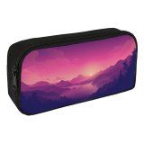 yanfind Pencil Case YHO Coyle Lakeside Sky Sunset Minimal Art Gradient Landscape Scenic Panorama Zipper Pens Pouch Bag for Student Office School