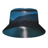 yanfind Adult Fisherman's Hat Olivier Miche Sunny Daytime Landscape Sun Rays River Mountains Fishing Fisherman Cap Travel Beach Sun protection