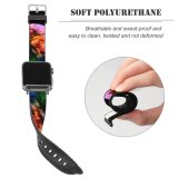 yanfind Watch Strap for Apple Watch John Towner Black Dark Chicken Colorful AMOLED Compatible with iWatch Series 5 4 3 2 1