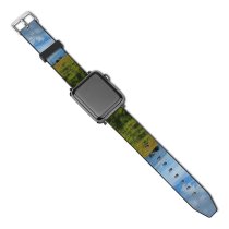 yanfind Watch Strap for Apple Watch Rural Countryside Plant Creative Pasture Farm Pictures Grassland Outdoors Ranch Grass Compatible with iWatch Series 5 4 3 2 1