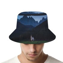 yanfind Adult Fisherman's Hat Forest Mountains Grassland Countryside Starry Sky Sky Scenic Fishing Fisherman Cap Travel Beach Sun protection