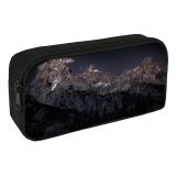 yanfind Pencil Case YHO Collins Black Dark Grand Teton National Park Early Morning  Range USA Zipper Pens Pouch Bag for Student Office School