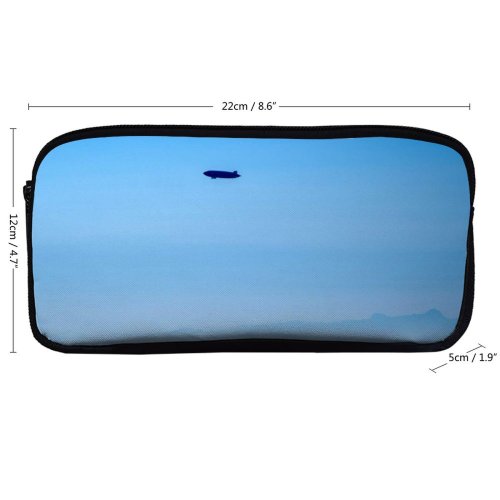 yanfind Pencil Case YHO Images Blimp Space Land Letter Bodensee Airship Idyllic Sky Wallpapers Clear Sea Zipper Pens Pouch Bag for Student Office School