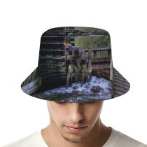 yanfind Adult Fisherman's Hat Romance Power HDR Resources Old Bayou Autumn Watercourse Classic Stream River Tree Fishing Fisherman Cap Travel Beach Sun protection