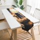 Yanfind Table Runner Blur Golden Design Shining Lamp Life Electricity Light Still Brass Luxury Glass Everyday Dining Wedding Party Holiday Home Decor