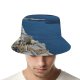 yanfind Adult Fisherman's Hat Town Azure Coast City Sea Sky Islands Santorini Coastal Bay Landforms Mediterranean Fishing Fisherman Cap Travel Beach Sun protection