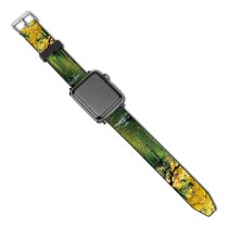 yanfind Watch Strap for Apple Watch Ujazdowski Park Warsaw Autumn Fall Natural Landscape Reflection Tree Leaf Bank Compatible with iWatch Series 5 4 3 2 1