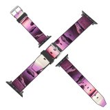 yanfind Watch Strap for Apple Watch Visar Neziri Sunset Lake Purple Sky Scenery Compatible with iWatch Series 5 4 3 2 1