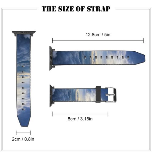 yanfind Watch Strap for Apple Watch Sky Cumulus Free Stock Outdoors Wallpapers Azure Images Pictures Cloud Compatible with iWatch Series 5 4 3 2 1