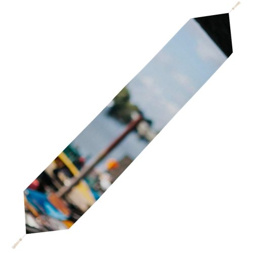 Yanfind Table Runner Boats Blur Festival Tourist Tourism City Landscape Daylight Travel Sunny Leisure Bridge Everyday Dining Wedding Party Holiday Home Decor