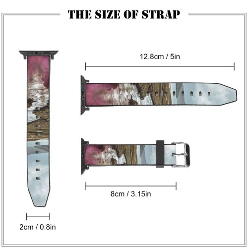 yanfind Watch Strap for Apple Watch Scenery Tundra Loch Colour Hills Landscpae Violet Domain Plant Public River Compatible with iWatch Series 5 4 3 2 1