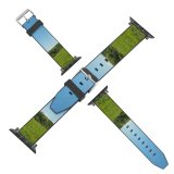 yanfind Watch Strap for Apple Watch Rural Countryside Plant Forest Pasture Farm Pictures Grassland Outdoors Tree Ranch Compatible with iWatch Series 5 4 3 2 1