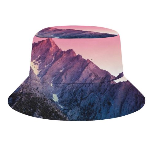 yanfind Adult Fisherman's Hat Romain Guy Sierra Nevada California Mountains Evening Sky Sunset Gradient Scenic Peak Fishing Fisherman Cap Travel Beach Sun protection