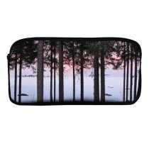 yanfind Pencil Case YHO Landscape Sea Sunset Tree Plant  Plant Forest Natural Trunk Vasterbotten Woody Zipper Pens Pouch Bag for Student Office School